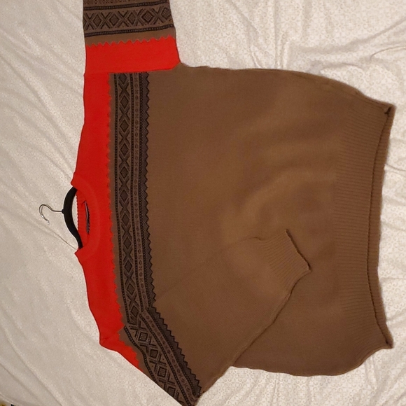 Obermeyer Vintage Brown Red Wool Blend Ski Sweater - Picture 2 of 9